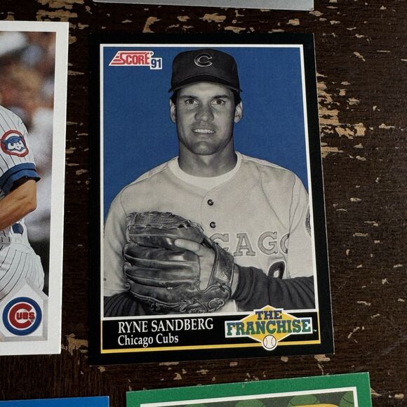 Ryne Sandberg 12 Card Lot With Topps Baseball Leaf Panini Post Score Upper Deck - Picture 6 of 13